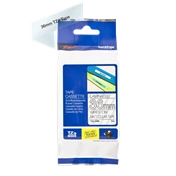 BROTHER P-touch TZe-M65 átlátszó alapon fehér laminált matt szalag 36mm 8m