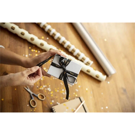 BROTHER P-touch TZe-R334 fekete alapon arany textil szalag 12mm 4m