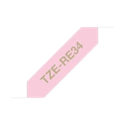 BROTHER P-touch TZe-RE34 laminált szalag (pink/arany)