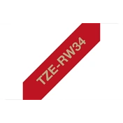 BROTHER P-touch TZe-RW34 laminált szalag (piros/arany)