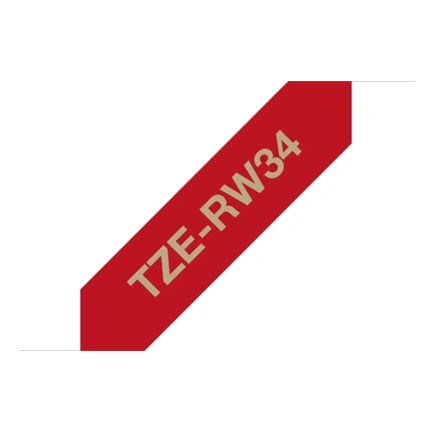 BROTHER P-touch TZe-RW34 laminált szalag (piros/arany)