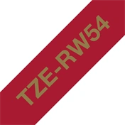 BROTHER P-touch TZe-RW54 bordó alapon arany textil szalag 24mm 4m