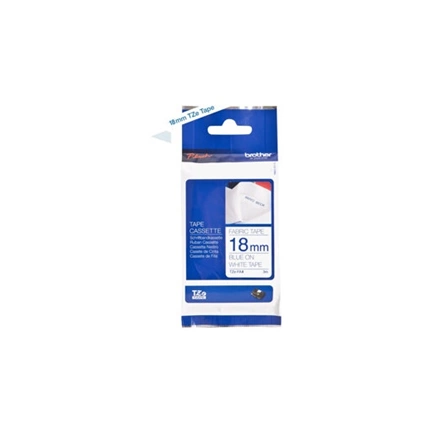 BROTHER TZE-FA4B textil szalag Blue on White 3m
