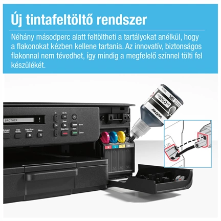 BROTHER Tintasugaras MFP NY/M/S DCP-T530W, A4, színes, 16 lap/perc, WiFi/USB, 6000x1200dpi, duplex, 128MB