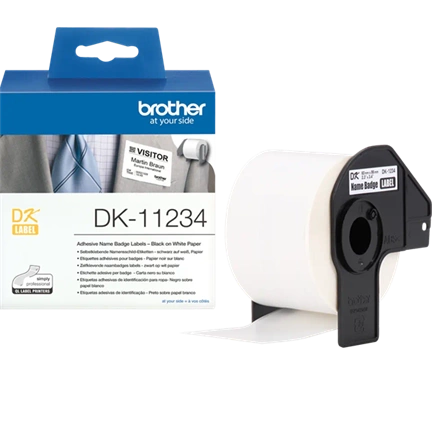 BROTHER szalag tekercsben fehér alapon fekete 60mm x 86mm 260 címke