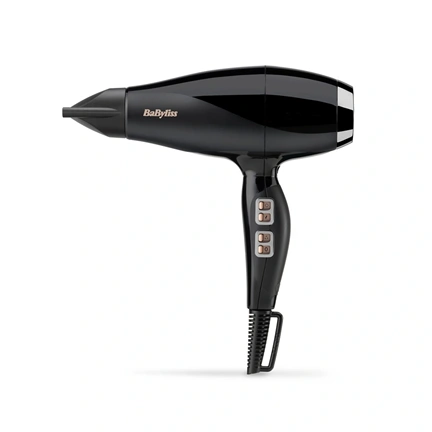 BaByliss 6716DE Air Power Pro Ionos hajszárító, AC motor, 2300W, fekete-sötétezüst