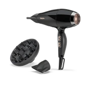 BaByliss 6716DE Air Power Pro Ionos hajszárító, AC motor, 2300W, fekete-sötétezüst
