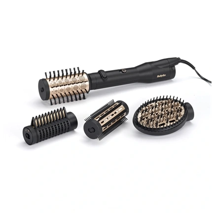 BaByliss AS970E Big Hair Luxe forgókefés hajformázó 650W, 4 kiegészítővel, fekete-arany