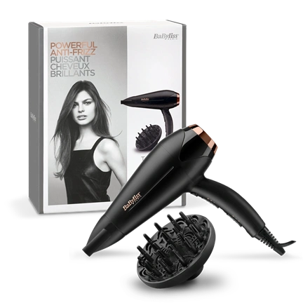 BaByliss D570DE Turbo Shine hajszárító 2200W, fekete-rose gold