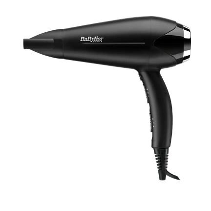 BaByliss D572DE Turbo Smooth hajszárító 2200W, fekete-ezüst