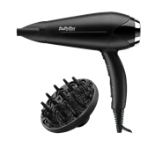 BaByliss D572DE Turbo Smooth hajszárító 2200W, fekete-ezüst