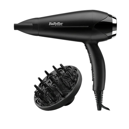 BaByliss D572DE Turbo Smooth hajszárító 2200W, fekete-ezüst