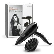BaByliss D572DE Turbo Smooth hajszárító 2200W, fekete-ezüst
