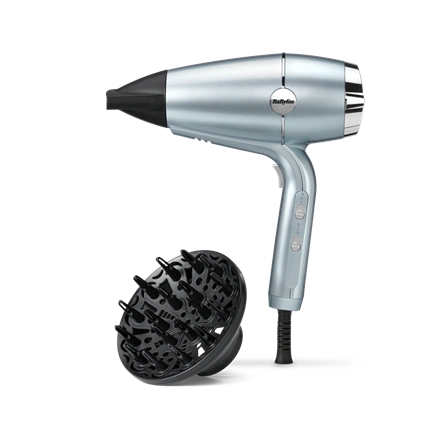 BaByliss D773DE Hydro-Fusion plazmaionos hajszárító HTDC motorral,  2100W, fémes