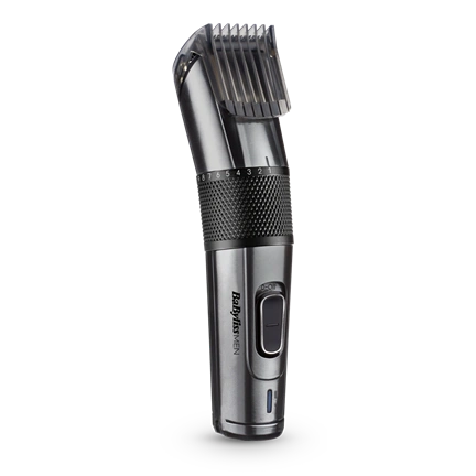 BaByliss E978E Carbon Titanium vezeték/vezeték nélküli hajvágó + trimmer, fémes-sötétszürke