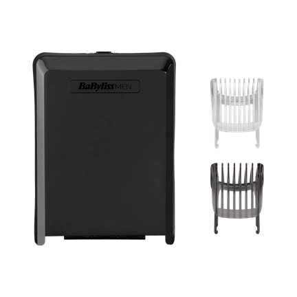 BaByliss E978E Carbon Titanium vezeték/vezeték nélküli hajvágó + trimmer, fémes-sötétszürke