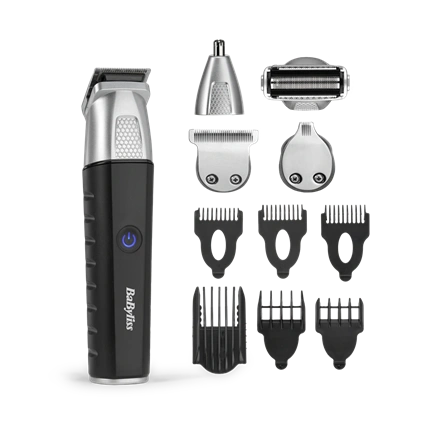 BaByliss MT812E Lithium Power 11az1-ben, arc- és testszőrtelenítő készlet, szürke