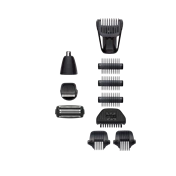 BaByliss MT860E Carbon Titanium 11az1-ben, arc- és testszőrtelenítő készlet, fekete-bronz