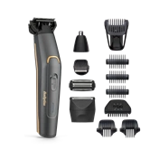BaByliss MT987E Graphite Precision 12az1-ben, arc- és testszőrtelenítő készlet, szürke-arany
