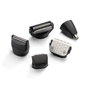 BaByliss MT987E Graphite Precision 12az1-ben, arc- és testszőrtelenítő készlet, szürke-arany