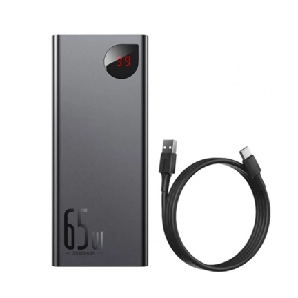Baseus Adaman Metal Digital Display Quick Charge Power Bank 20000mAh 65W Black
