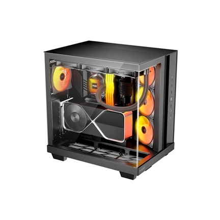 Be Quiet! Light Base 500 LX számítógépház - ATX, elöl-oldalt üvegpanel, 4db ARGB PWM ventilátor, fekete
