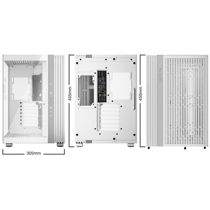 Be Quiet! Light Base 600 DX számítógépház ARGB LED-világítással, fehér