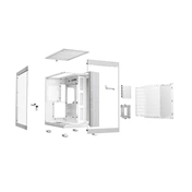 Be Quiet! Light Base 600 DX számítógépház ARGB LED-világítással, fehér