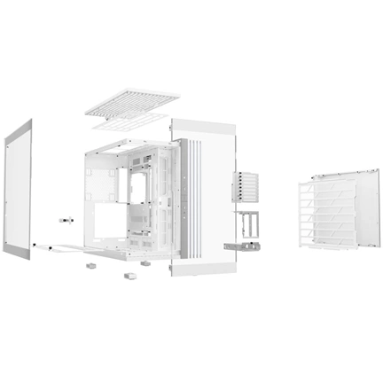 Be Quiet! Light Base 900 DX számítógépház ARGB LED-világítással, E-ATX, fehér