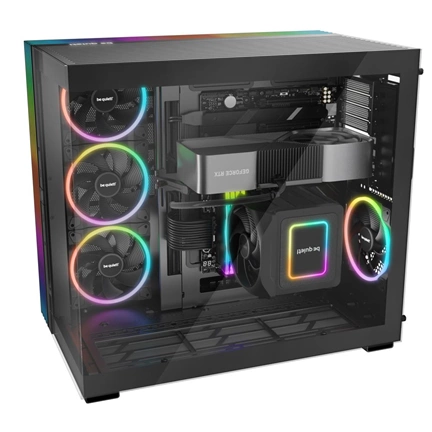 Be Quiet! Light Base 900 DX számítógépház ARGB LED-világítással, E-ATX, fekete