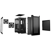 Be Quiet! Számítógépház - Pure Base 501 Airflow Window Black (ATX, edzett üveg oldallap, fekete) Be Quiet! Számítógépház - Pure Base 501 Airflow Window Black (ATX, edzett üveg oldallap, fekete)