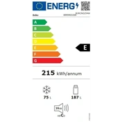Beko B1RCNO254W alulfagyasztós Total NoFrost hűtőszekrény, E energiaosztály, 180 l /hűtőtér), + 70 l (fagyasztótér)