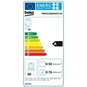 Beko FSM52330DWDS HU szabadonálló kombinált tűzhely 50 × 60 cm, 60 literes elektromos sütővel, A energiaosztály