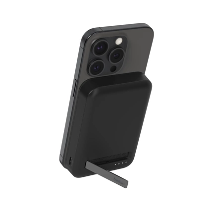 Belkin BoostCharge Pro power bank - mágneses, vezeték nélküli, Qi2, 8000mAh, 15W, állvány, fekete