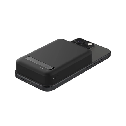 Belkin BoostCharge Pro power bank - mágneses, vezeték nélküli, Qi2, 8000mAh, 15W, állvány, fekete