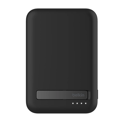 Belkin BoostCharge Pro power bank - mágneses, vezeték nélküli, Qi2, 8000mAh, 15W, állvány, fekete