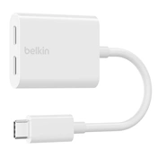 Belkin RockStar USB-C audio + gyorstöltés adapter, 60W, fehér