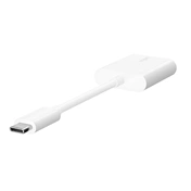 Belkin RockStar USB-C audio + gyorstöltés adapter, 60W, fehér