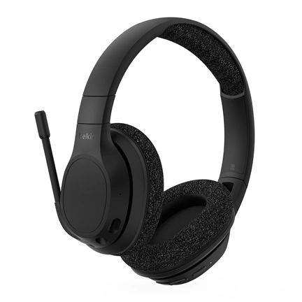 Belkin SoundForm Adapt vezeték nélküli fejhallgató mikrofonnal, Bluetooth, 3,5mm, összecsukható, zajszűrés, fekete Belkin SoundForm Adapt vezeték nélküli fejhallgató mikrofonnal, Bluetooth, 3,5mm, összecsukható, zajszűrés, fekete