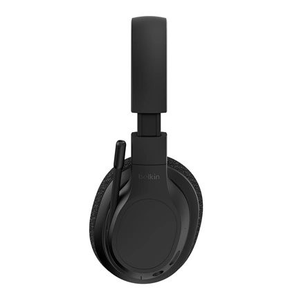 Belkin SoundForm Adapt vezeték nélküli fejhallgató mikrofonnal, Bluetooth, 3,5mm, összecsukható, zajszűrés, fekete Belkin SoundForm Adapt vezeték nélküli fejhallgató mikrofonnal, Bluetooth, 3,5mm, összecsukható, zajszűrés, fekete