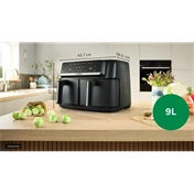 Bosch MAFD440B7 Serie 4 Két fiókos Forrólevegős sütő, 4,5L, 2500W, Fekete