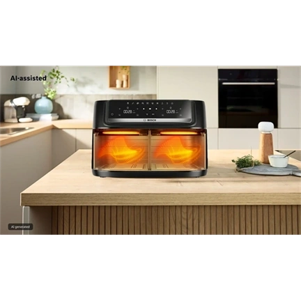 Bosch MAFD440B7 Serie 4 Két fiókos Forrólevegős sütő, 4,5L, 2500W, Fekete