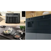 Bosch MAFD440B7 Serie 4 Két fiókos Forrólevegős sütő, 4,5L, 2500W, Fekete
