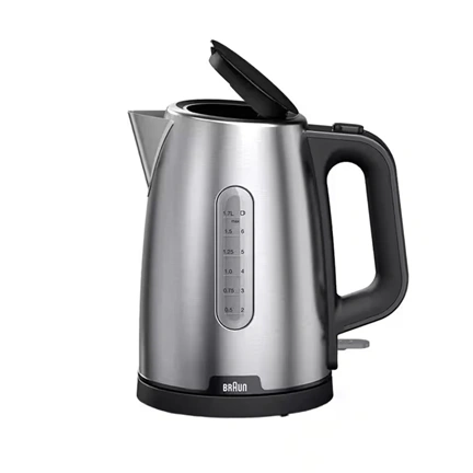 Braun WK1500BK vízforraló, rozsdamentes acél, fekete