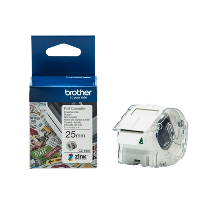 Brother CZ-1004 Feliratozógép szalag 25mmx5m Fehér-színes