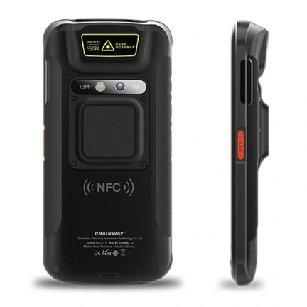 CHAINWAY C71 RFID/UHF olvasó és ipari adatgyűjtő – 5.2" 1920×1080, IP65, 6GB/64GB, 4G, CM60 2D szkenner