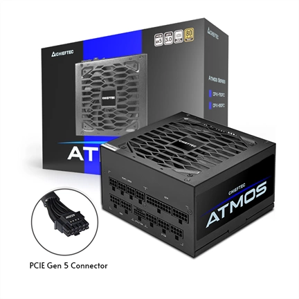 CHIEFTEC Tápegység Moduláris, ATMOS Series 750W, ATX3.0, PCIe Gen5, 12cm ATX BOX