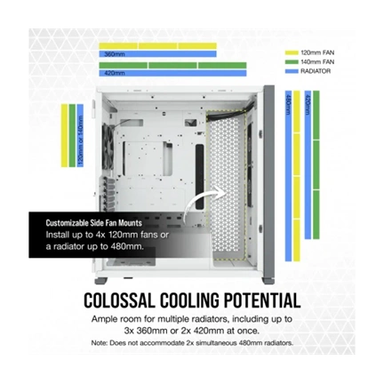 CORSAIR 7000D AIRFLOW Full Tower ATX PC Case - White