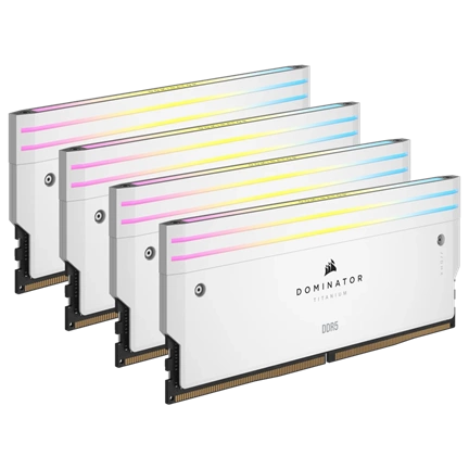 CORSAIR Dominator Titanium RGB DDR5 6000MHz CL36 64GB Kit4 Intel XMP White