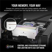 CORSAIR Dominator Titanium RGB DDR5 6000MHz CL36 64GB Kit4 Intel XMP White